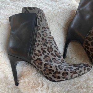 Vince Camuto Leopard print/leather Ankle Boots